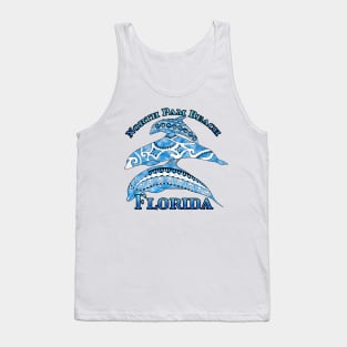 North Pam Beach Florida Vacation Tribal Dolphins Tank Top